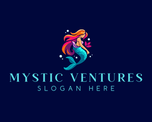 Female Mermaid Folklore logo design