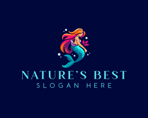 Female Mermaid Folklore logo design