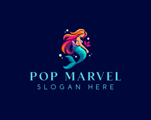 Female Mermaid Folklore logo design