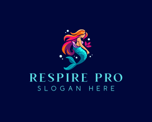 Female Mermaid Folklore logo design