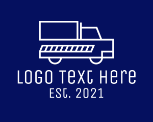 Minimalist Delivery Truck logo