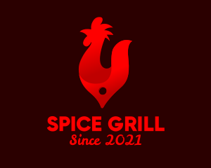 Fire Red Chicken Grill logo design