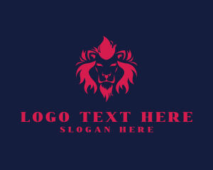 Roar - Fire Lion Animal logo design
