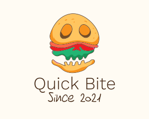 Burger Sandwich Monster logo design