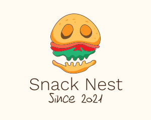 Burger Sandwich Monster logo design