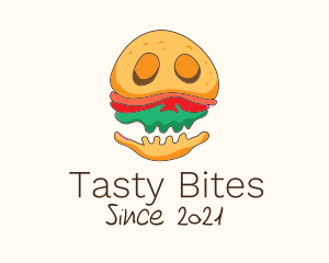 Burger Sandwich Monster logo design
