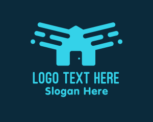 Technological - Blue House Technology logo design