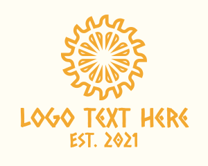 Yellow Ethnic Sun logo
