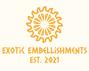 Yellow Ethnic Sun logo design