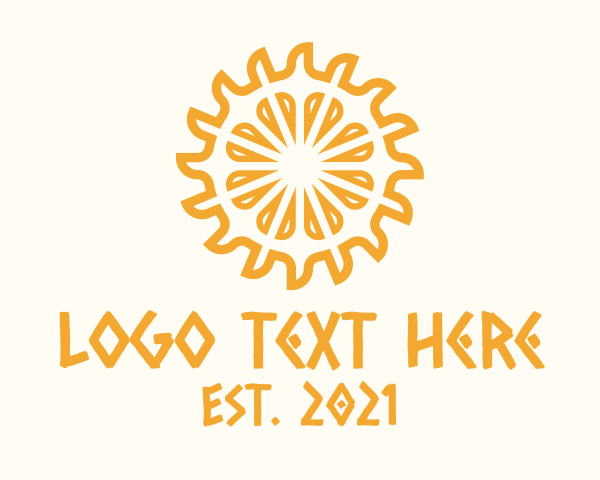 Yellow Ethnic Sun logo