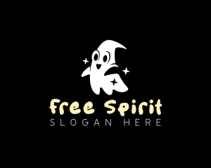 Ghost Happy Spooky  logo design