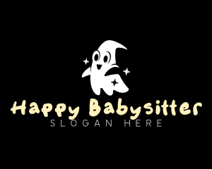 Ghost Happy Spooky  logo design