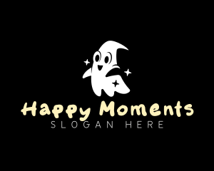 Ghost Happy Spooky  logo design