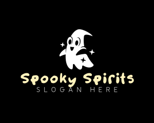 Ghost Happy Spooky  logo design