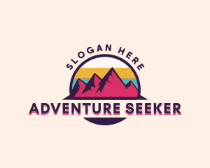 Mountain Hiking Adventure  logo design