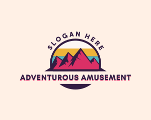 Mountain Hiking Adventure  logo design