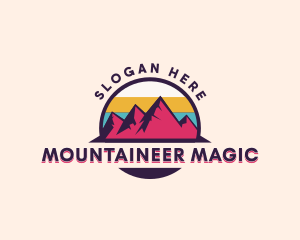 Mountain Hiking Adventure  logo design