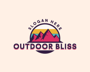 Mountain Hiking Adventure  logo design