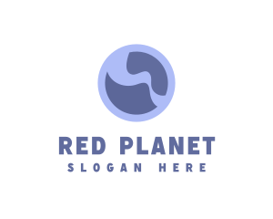 Abstract Moon Planet logo design