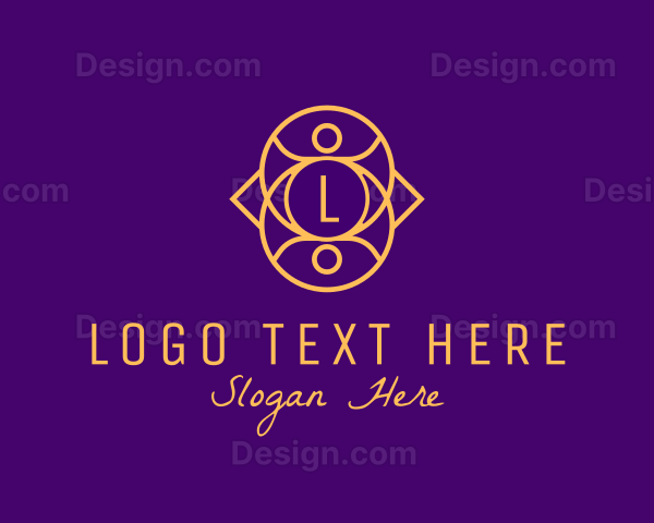 Golden Luxurious Interior Designer Logo