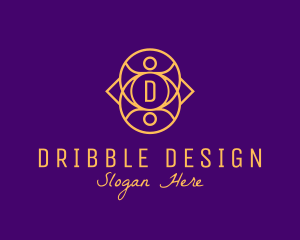 Golden Luxurious Interior Designer logo design