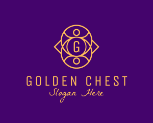 Golden Luxurious Interior Designer logo design