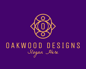 Golden Luxurious Interior Designer logo design