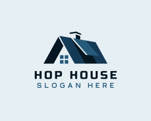 House Roofing Builder logo design