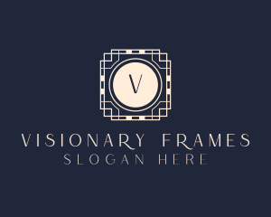 Geometric Frame Tile logo design