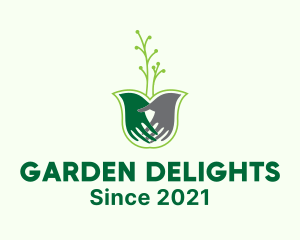 Plant Hands Gardening logo design