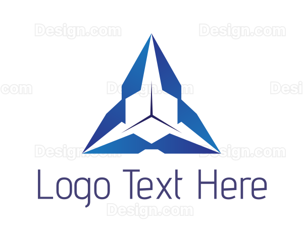 Blue Triangular Scale Logo