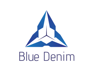 Blue Triangular Scale logo design