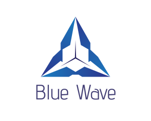 Blue Triangular Scale logo design