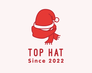 Santa Hat Scarf logo design