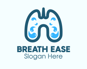 Blue Respiratory Lung Fluids logo design