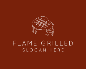 Minimalist Grilled Steak logo design