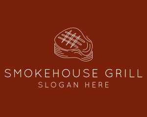 Minimalist Grilled Steak logo design