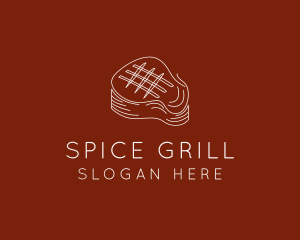 Minimalist Grilled Steak logo design