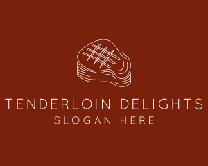 Minimalist Grilled Steak logo design