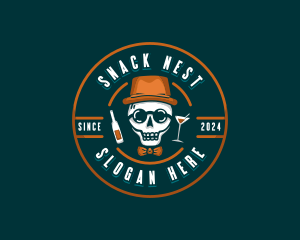 Skull Liquor Bar logo design