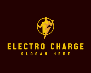 Human Lightning Power logo design