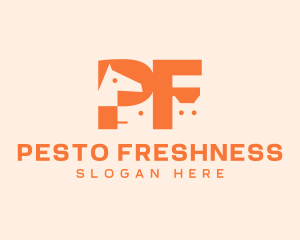 Pet Animals Letter PF logo design