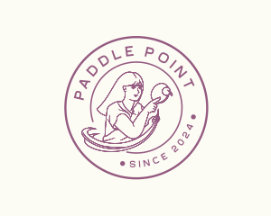 Female Ping Pong Player logo design