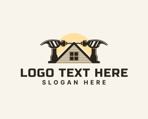 Carpentry Builder Hammer logo