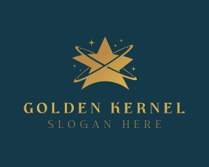 Golden Star Orbit logo design