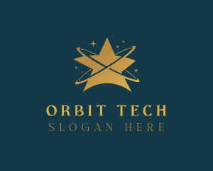 Golden Star Orbit logo design