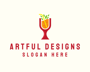 Fresh Orange Beverage logo design