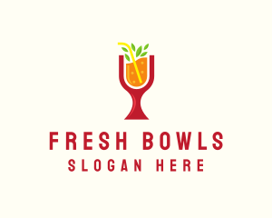 Fresh Orange Beverage logo design