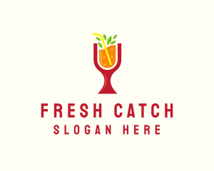 Fresh Orange Beverage logo design