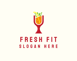 Fresh Orange Beverage logo design